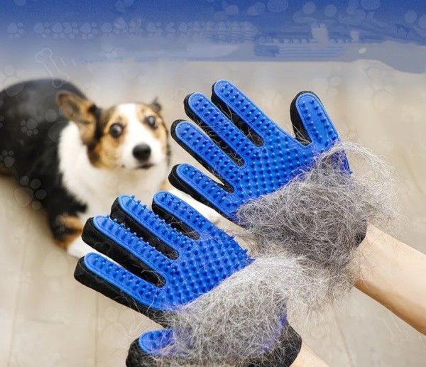 Augintinių šukavimo pirštinė