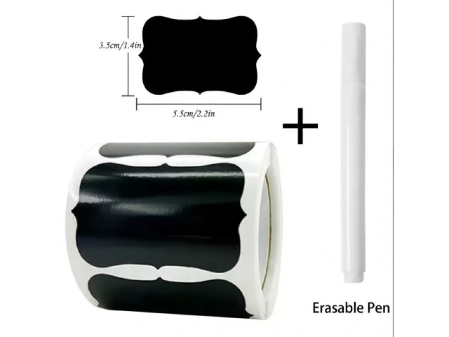 Etikečių rinkinys su rašikliu