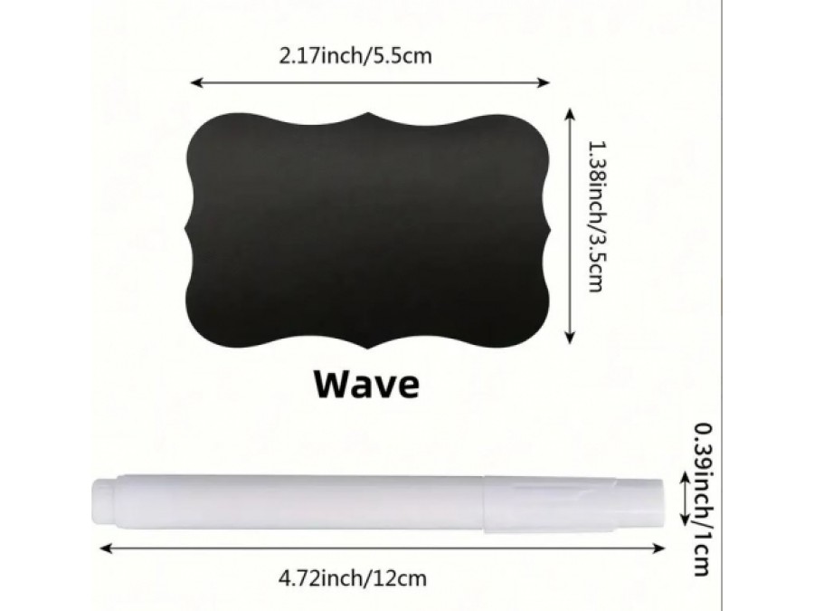 Etikečių rinkinys su rašikliu