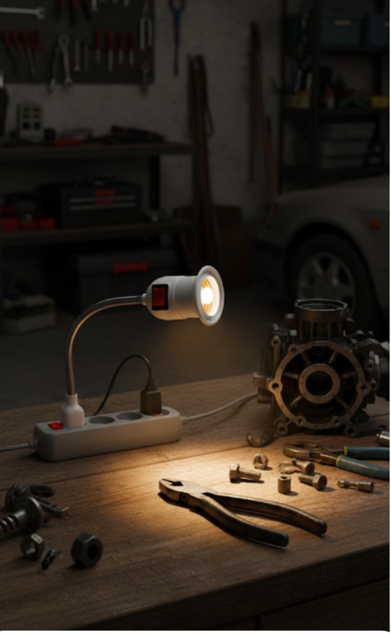 Lankstus šviestuvas-adapteris