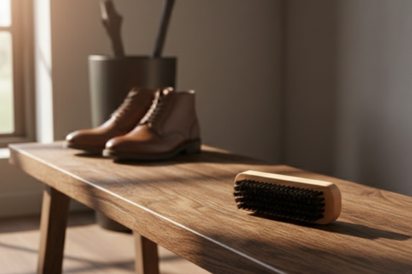 Medinis batų šepetys 